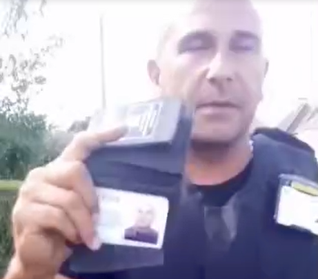 Fake police style badge